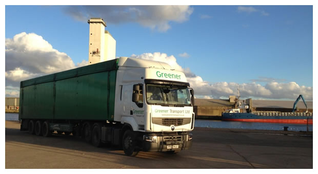 Road haulage lorry at King's Lynn Docks