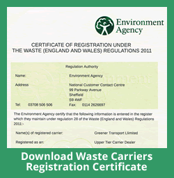 Download our Waste Carriers Registration Certificate